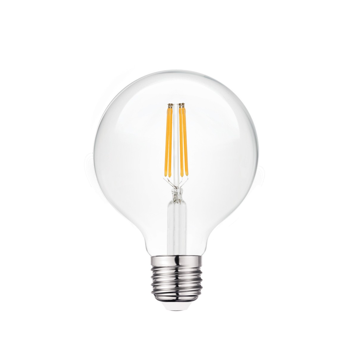 ΛΑΜΠΑ LED FILAMENT GLOBO CL E27 4W 2700K      VK/05109/E/CL/W