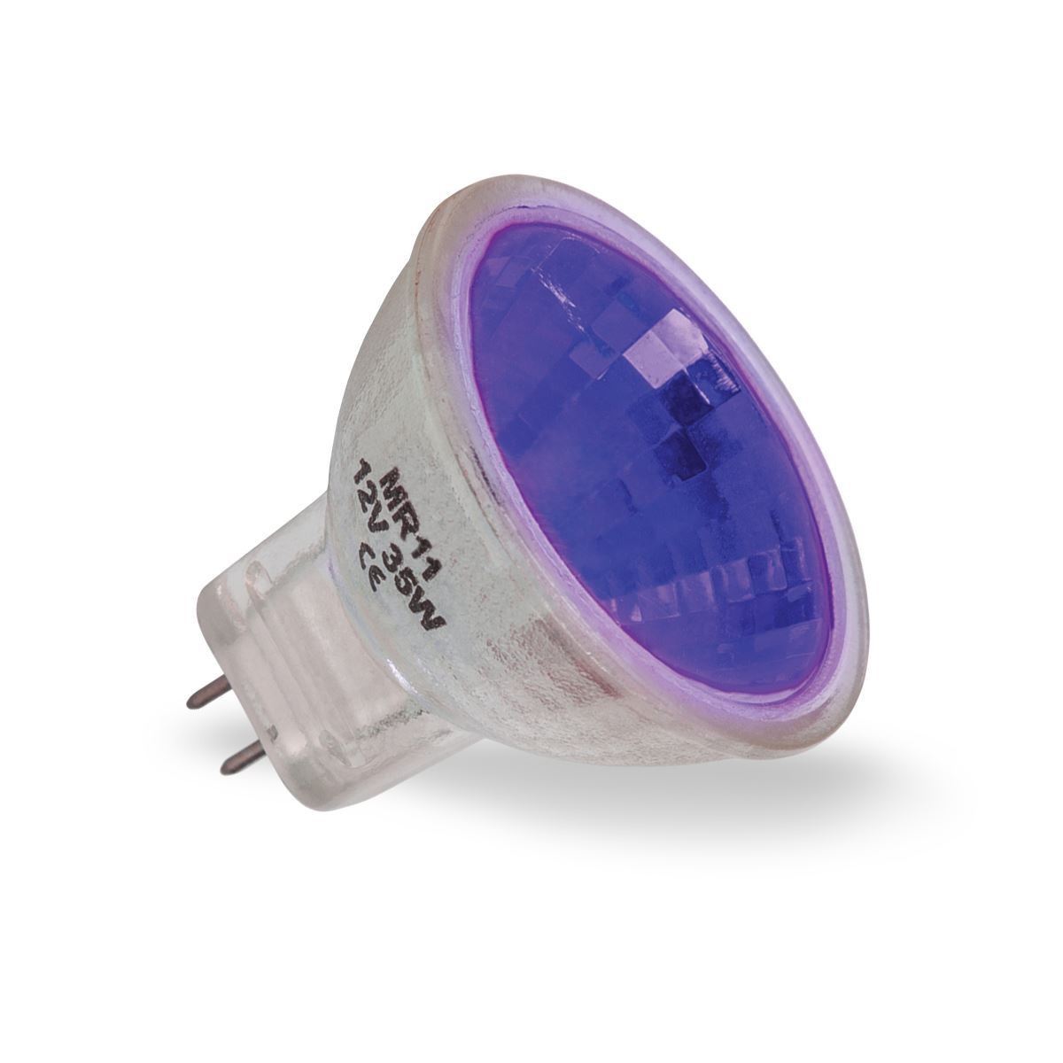 Λάμπα MR11 GU4 35W dimmable μπλέ 30ο 12V με γυαλί  VK/MR11/35W/BL