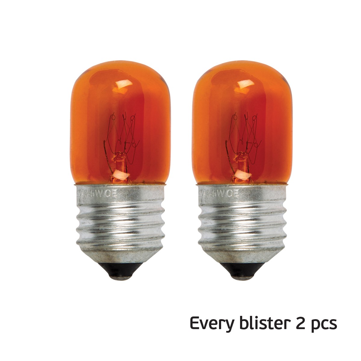 Λαμπάκι νυκτός Ε27 7W 220V πορτοκαλί blister VK/505/E27/OR/2