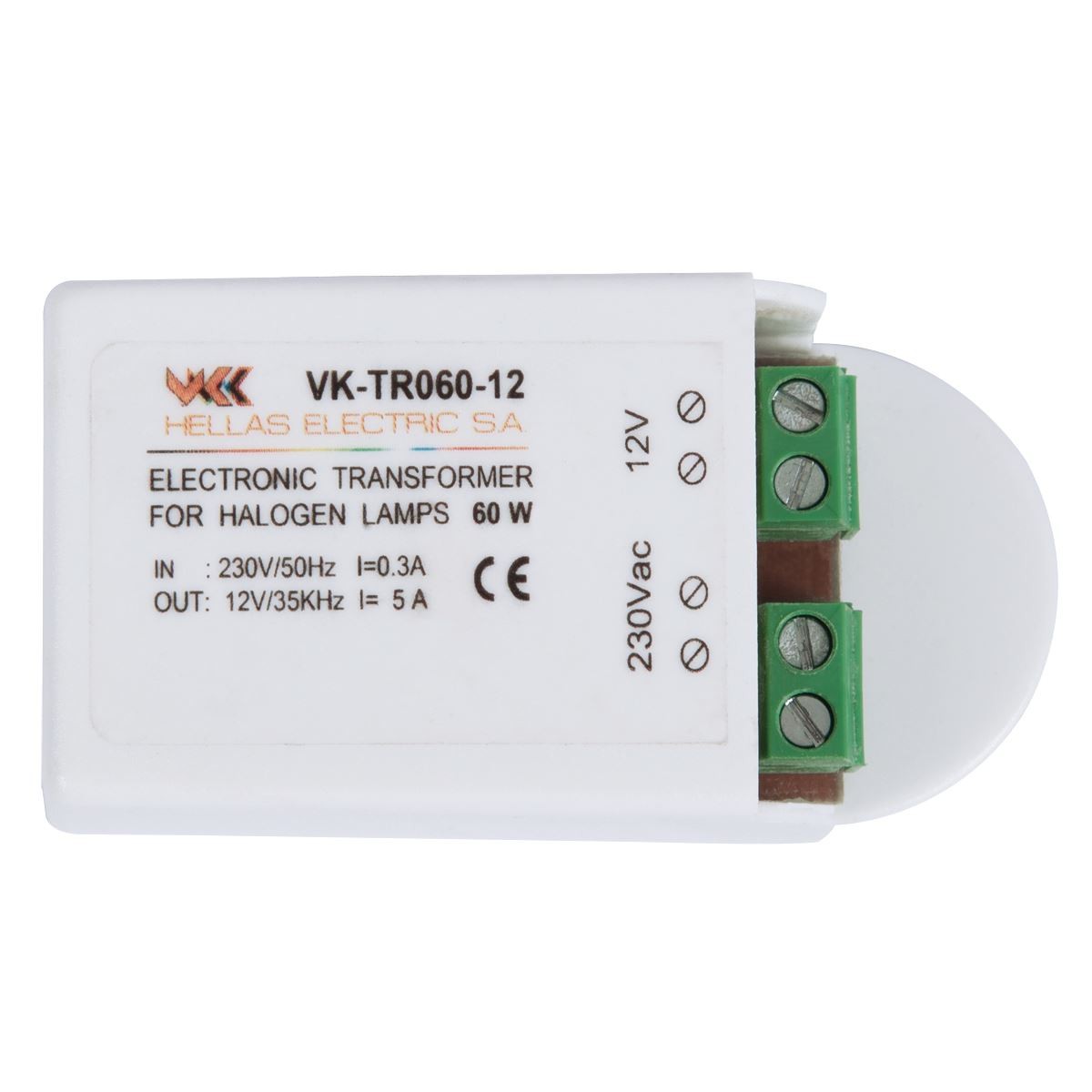 VK/TR060-12 ΜΕΤ/THΣ ΗΛΕΚΤΡ. 12V AC 60W M/S VK/TR060-12
