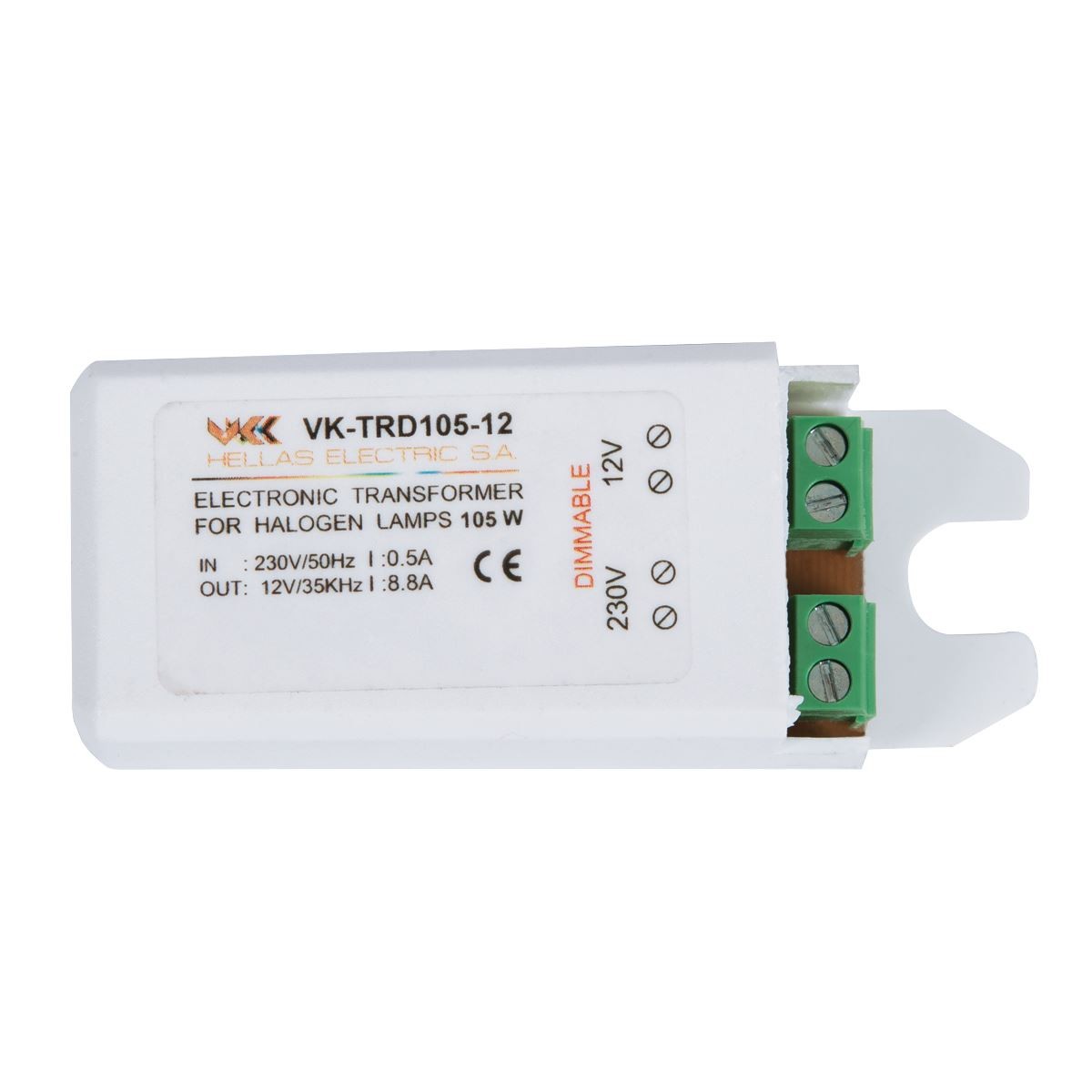 VK/TRD105-12 ΜΕΤ/ΤΗΣ ΗΛΕΚΤΡ. 12V AC 105W DIM M/S VK/TRD105-12