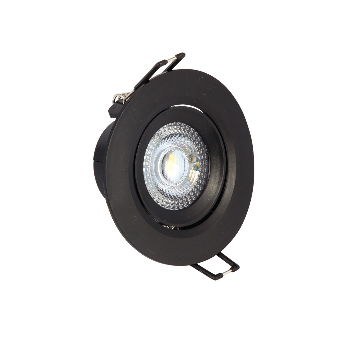 Σποτ αλουμινίου  στρογγυλό led  μαύρο  5W 3000K  400 lumen  38D με ενσωματωμένο λαμπτήρα  VK/04108/B/W