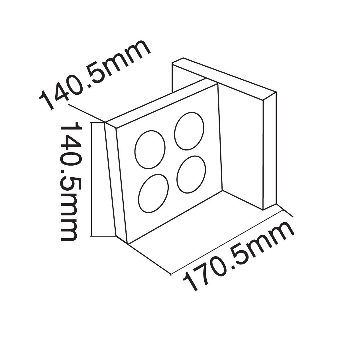Φωτιστικό τοίχου αλουμινίου τετράγωνο 12W 4000Κ 1080lm σαγρέ λευκό  VK/04174WA/W/C