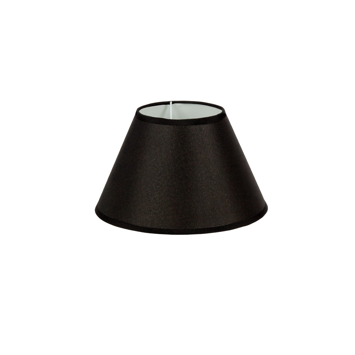 Καπέλο Μονόχρωμο Στρογγυλό Φ20cm Κάτω Πλευρά -Σε  Μαύρο Χρώμα       VK/E27/E14/D20/B