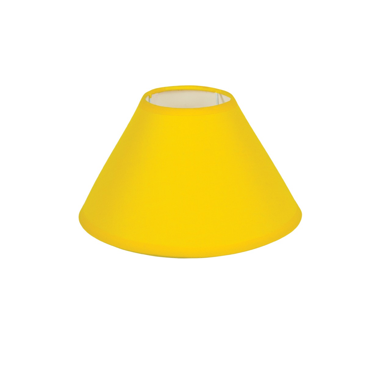 Καπέλο Μονόχρωμο Στρογγυλό Φ25cm Κάτω Πλευρά- Σε Κίτρινο Χρώμα        VK/E27/E14/D25/Y
