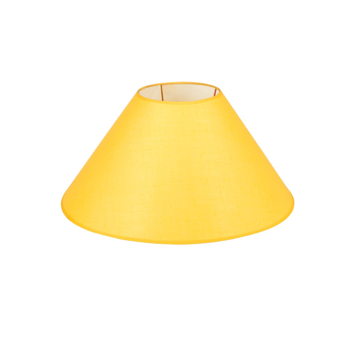 Καπέλο Μονόχρωμο Στρογγυλό Φ45cm Κάτω Πλευρά -Σε Κίτρινο Χρώμα        VK/E27/E14/D45/Y
