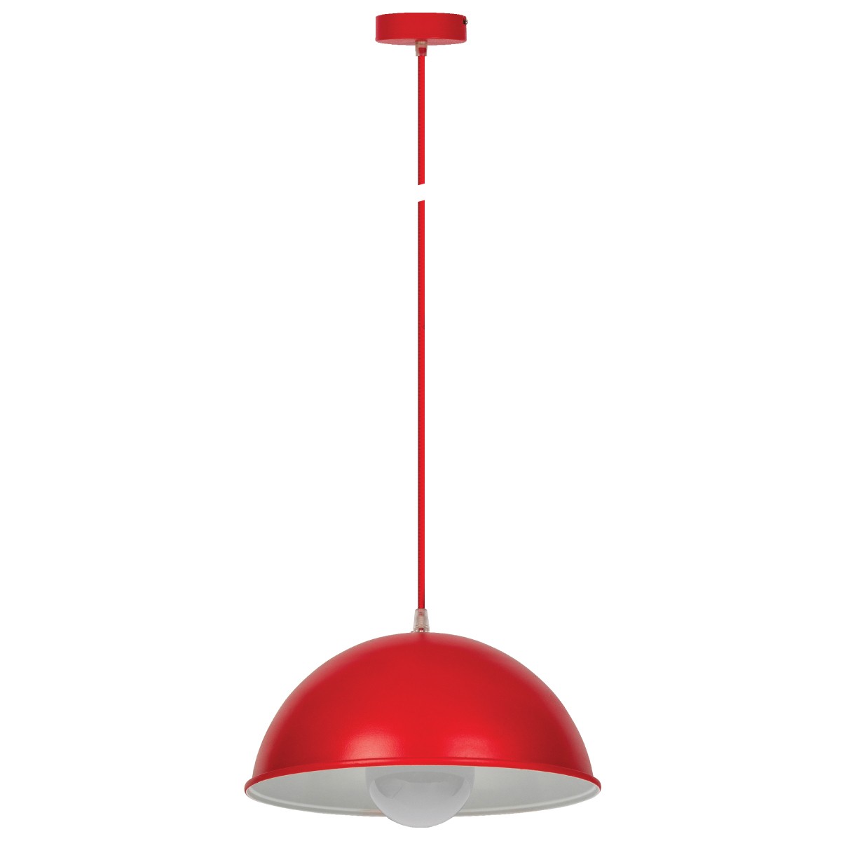 Φωτιστικό Κρεμαστό Καμπάνα Σε Κόκκινο Χρώμα Φ30x14.5cm          VK/04046/R
