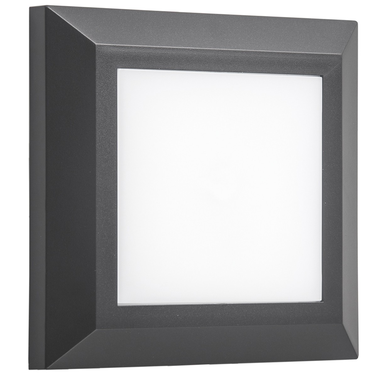 Led Φωτιστικό Πλαστικό Τοίχου IP65 3w 6000K 125x125mm Ανθρακί Χρώμα      VK/02025/AN/D