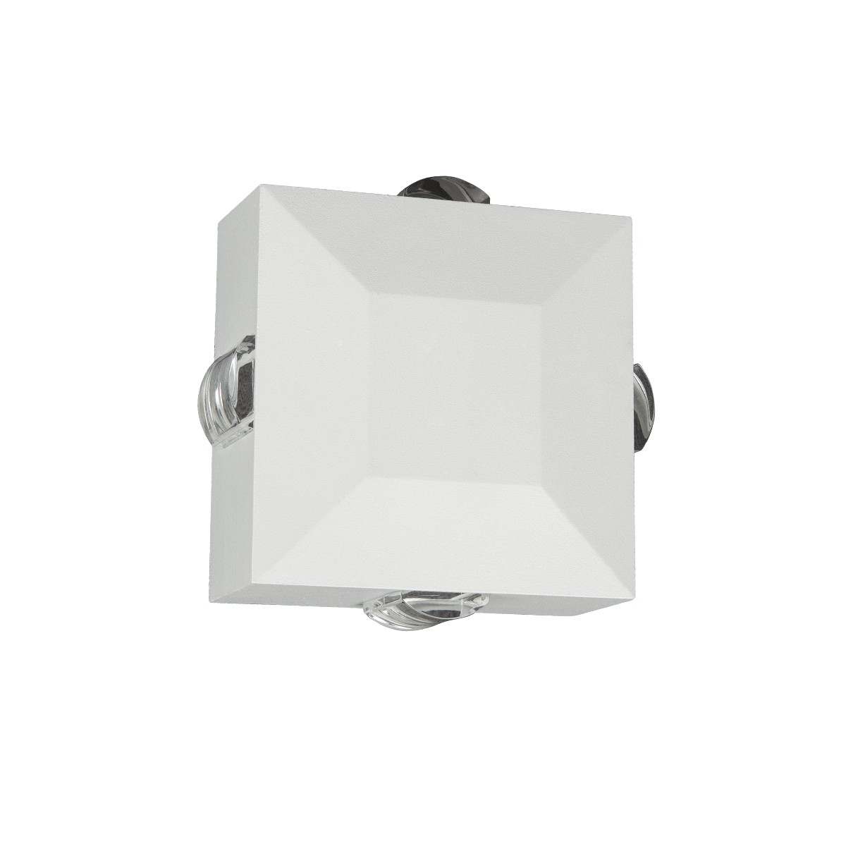Led Φωτιστικό Αλουμινίου Τοίχου IP54 4w 3000K 124x124mm Λευκό Χρώμα      VK/02045/W/W