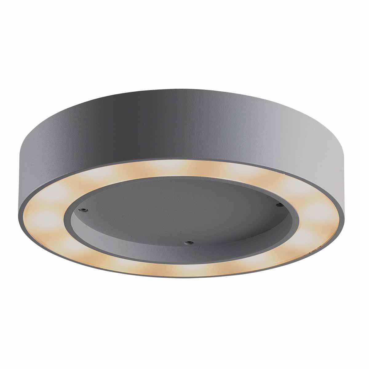 Led Φωτιστικό Αλουμινίου Οροφής IP54 18w 3000K D253mm Γκρί Χρώμα      VK/02079/G/W