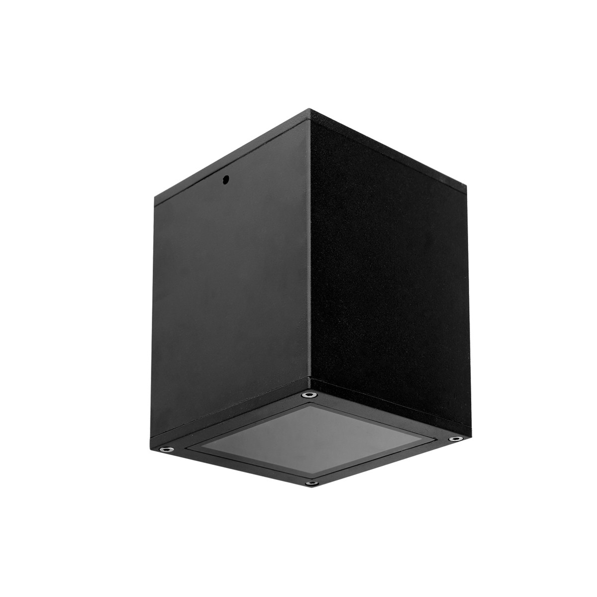 Φωτιστικό Αλουμινίου Οροφής IP54 E27 108x108mm Μαύρο Χρώμα        VK/01066/B