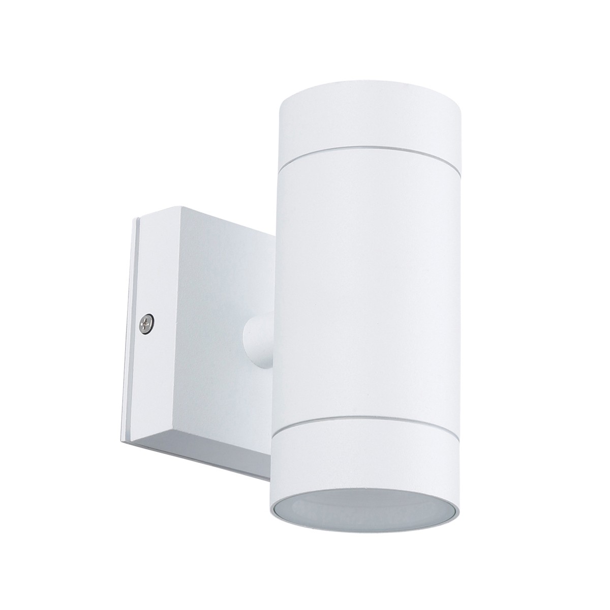 Φωτιστικό Αλουμινίου Τοίχου IP54 2xGU10 D65x145mm Λευκό Χρώμα        VK/01057/W