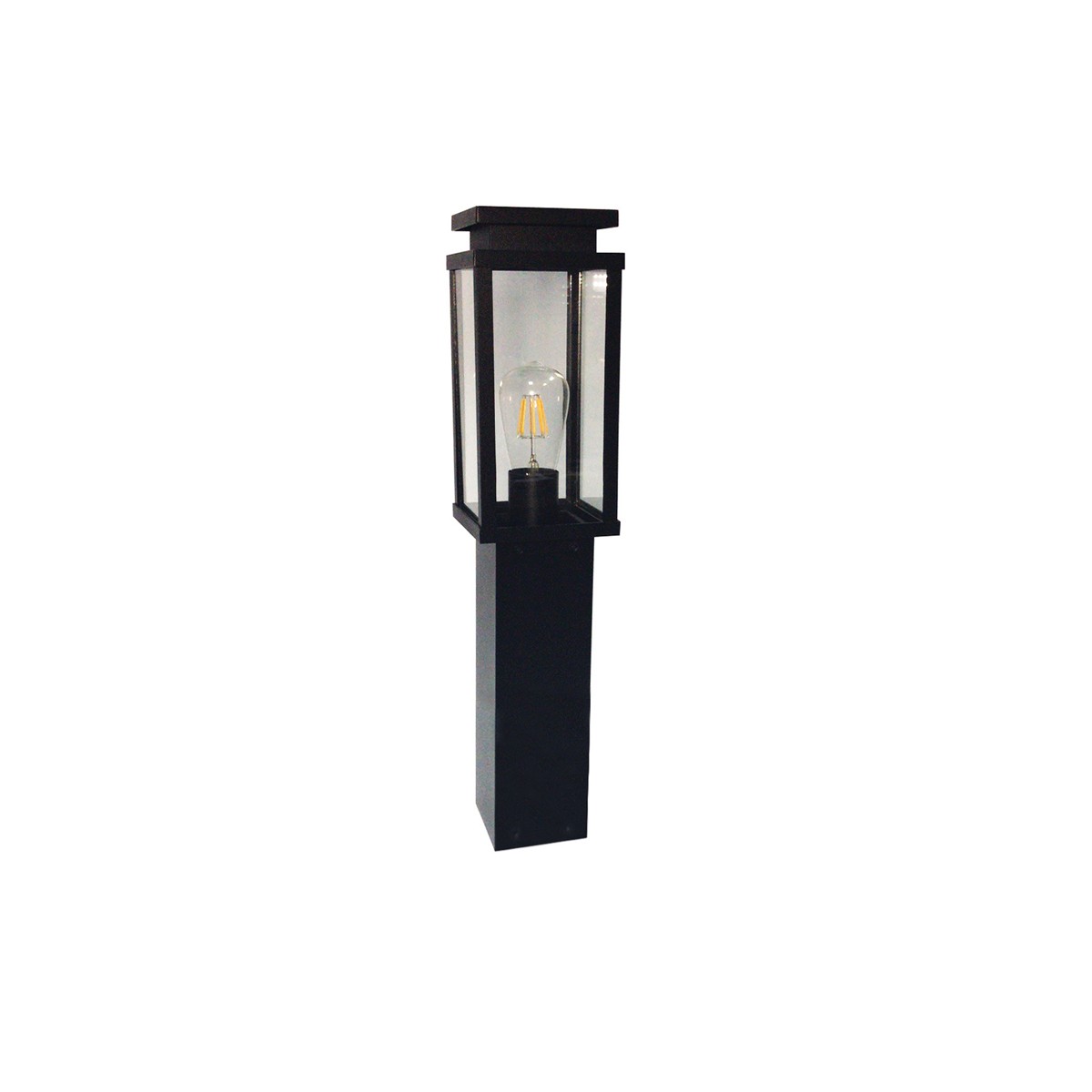 Φωτιστικό Φανάρι Αλουμινίου ΚολώναIP33 E27 600mm Μαύρο Χρώμα       VK/03066/60/B