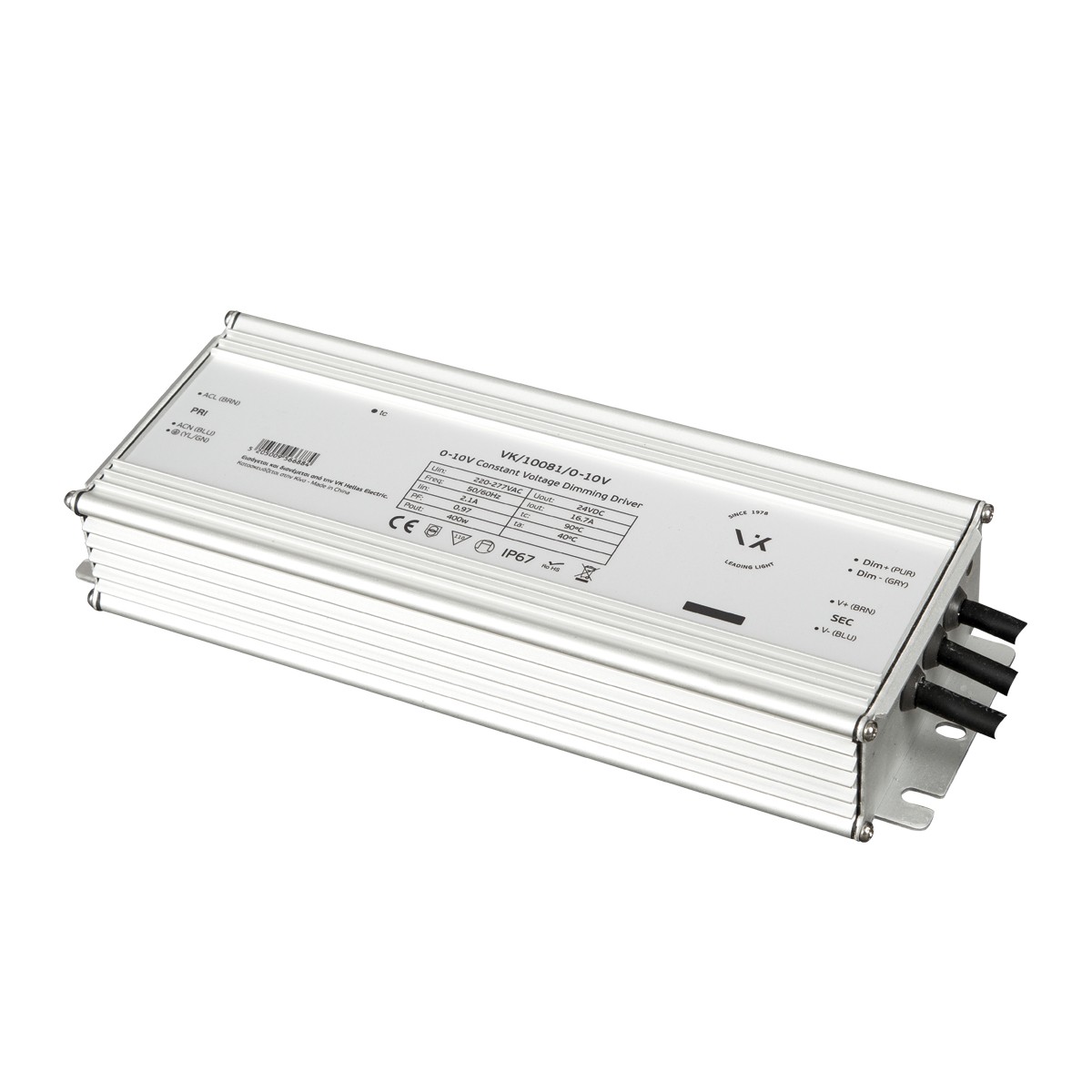 Τροφοδοτικό dimming 400W,220-240VDC VK/10081/0-10V