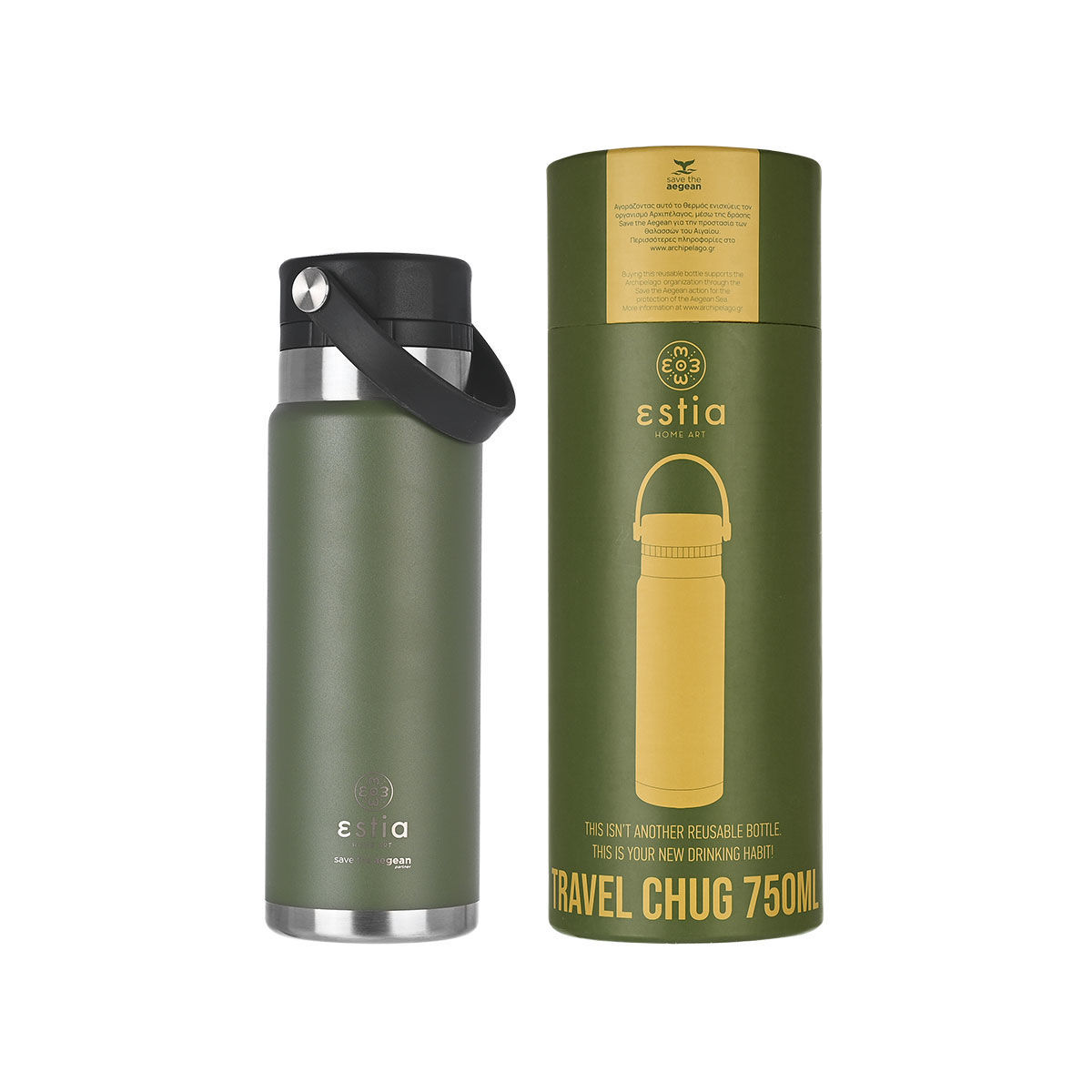 ΘΕΡΜΟΣ TRAVEL CHUG SAVE THE AEGEAN 750ml FOREST SPIRIT