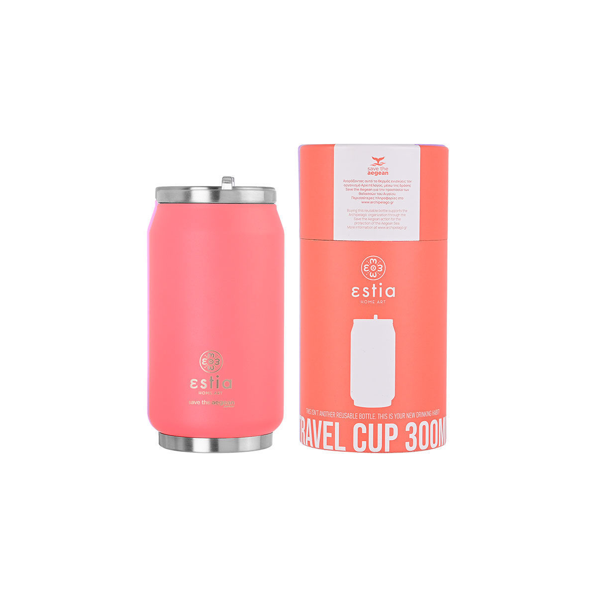 ΘΕΡΜΟΣ TRAVEL CUP SAVE THE AEGEAN 300ml FUSION CORAL