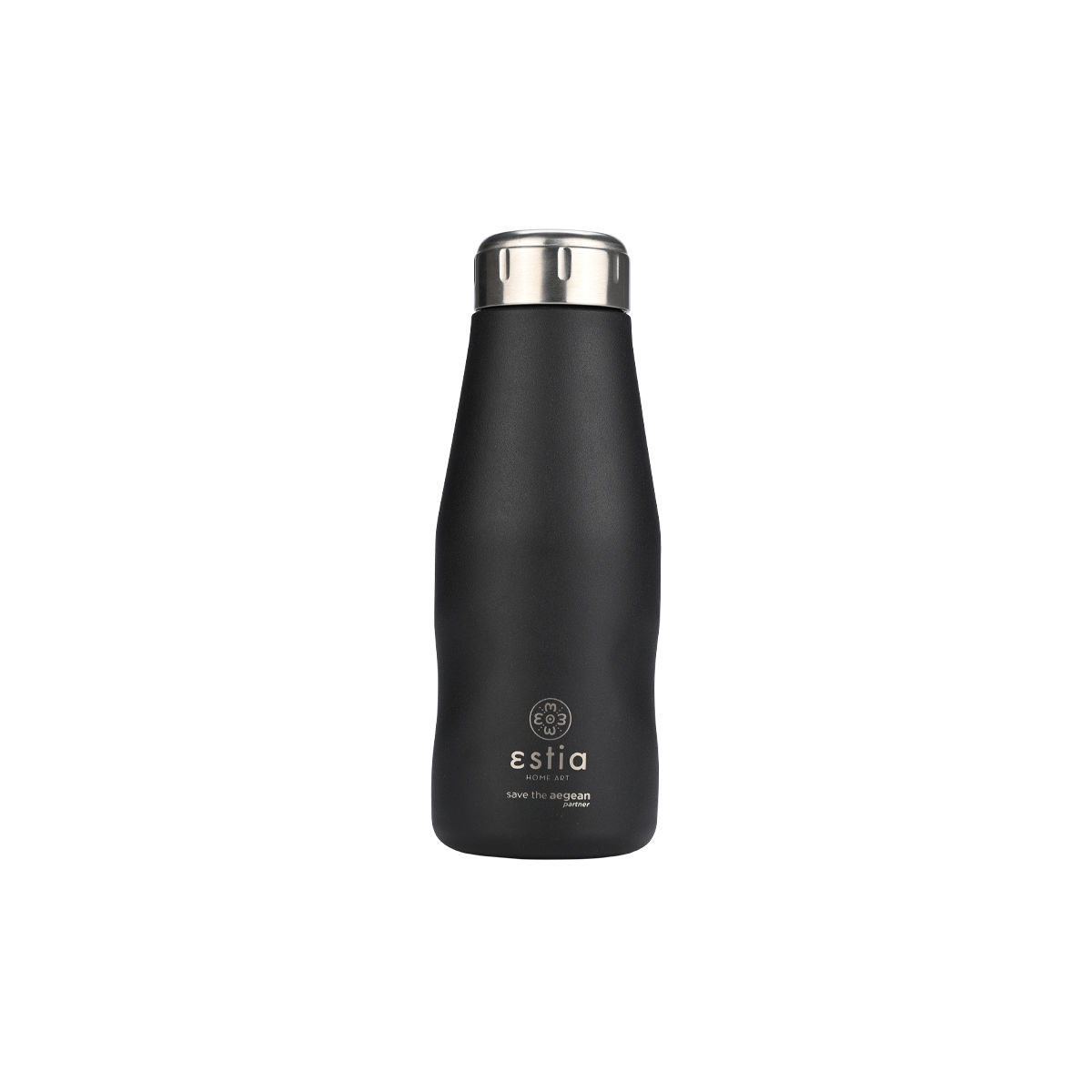 ΘΕΡΜΟΣ TRAVEL FLASK SAVE THE AEGEAN 350ml MIDNIGHT BLACK