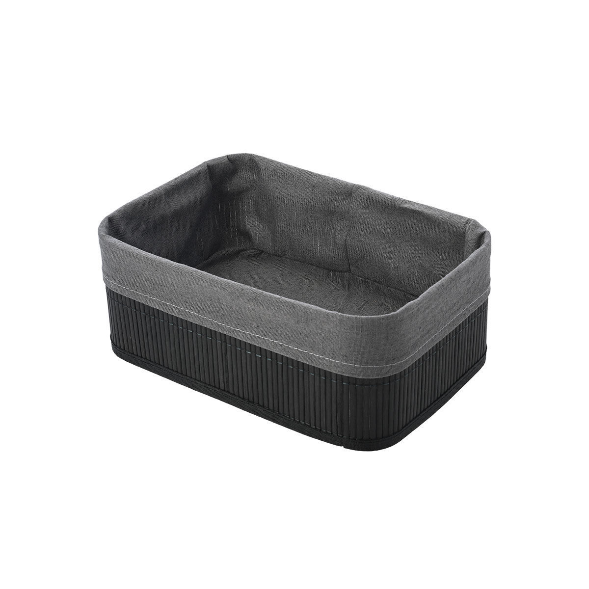 ΚΑΛΑΘΙ ΟΡΓΑΝΩΣΗΣ BAMBOO ESSENTIALS 30x25cm ME ΕΠΕΝΔΥΣΗ ΜΑΥΡΟ