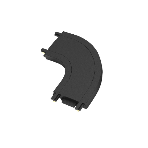 BISQIT, Σύνδεσμος Μαγνητικής Ράγας 40V Ultra Slim, IP20, Καμπύλη, 5x5cm, Μαύρος VK/04481/B/CON