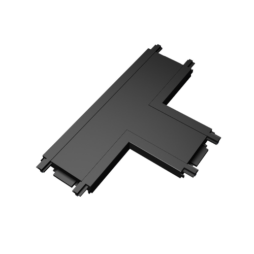 BISQIT, Σύνδεσμος Μαγνητικής Ράγας 40V Ultra Slim, IP20, Σχήμα Τ, 8.5x2.5cm, Μαύρος VK/04482/B/CON
