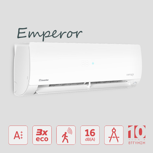 Inventor Emperor Λευκό 12.000btu EMPVI(W)-12WFI/ EMPVO(W)-12