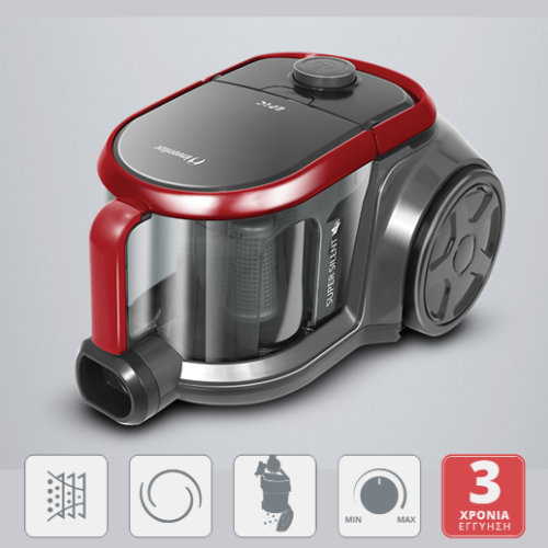 Inventor Ηλεκτρική Σκούπα EPIC EP-MNC69 Cyclonic 800W με HEPA Φίλτρο και Πλήρες Σετ Αξεσουάρ