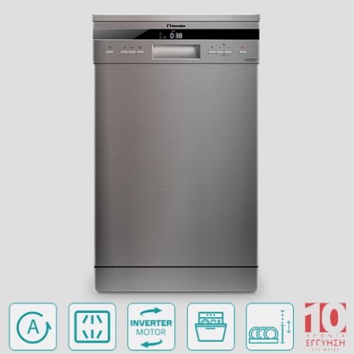 Inventor CLP-45108I – Ελεύθερο Πλυντήριο Πιάτων 45cm Inox με Έξυπνες Λειτουργίες & Χαμηλή Κατανάλωση