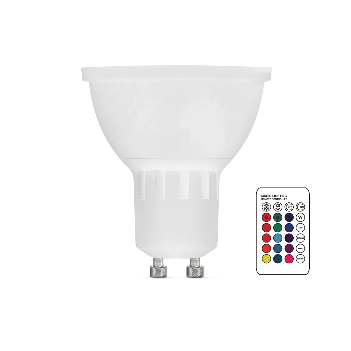 ΛΑΜΠΑ LED 3,5W GU10 RGB IR        VK/05075G/RGB