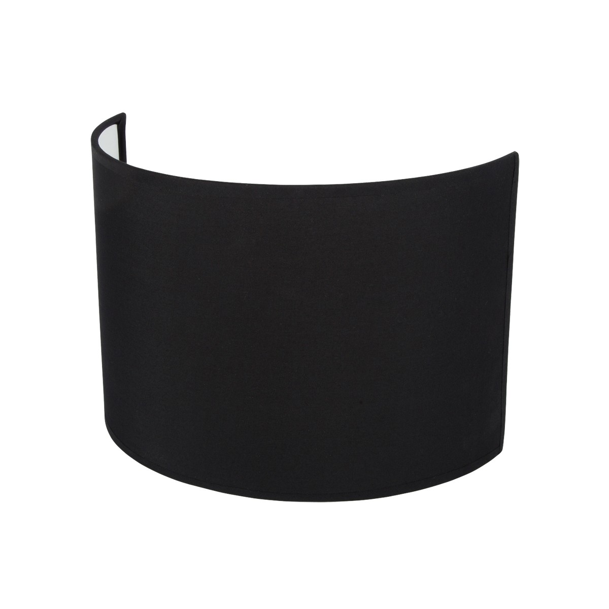 Καπέλο μονόχρωμο μισό ορθογώνιο 1 cotton 28.5cm κάτω πλευρά μαύρο VK/E27/E14/C28/B