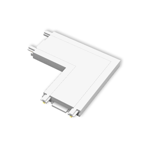 BISQIT, Σύνδεσμος Μαγνητικής Ράγας 40V Ultra Slim, IP20, Γωνία, 5.5x5.5cm, Λευκός VK/04480/W/CON