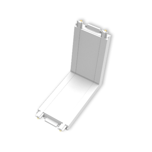 BISQIT, Σύνδεσμος Μαγνητικής Ράγας 40V Ultra Slim, IP20, Ορθή Γωνία, 5.5x5.5cm, Λευκός VK/04484/W/CON