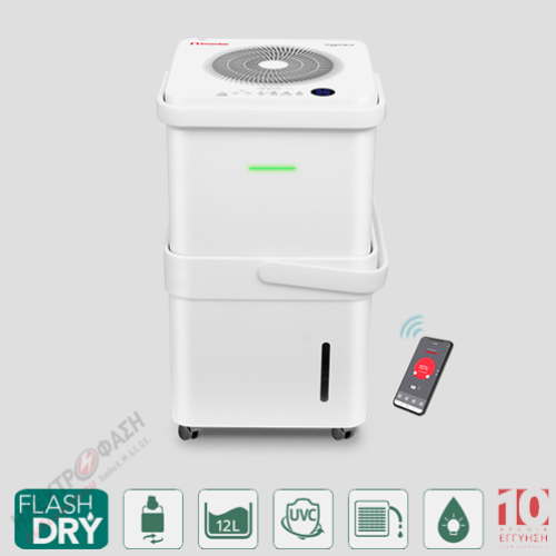 Αφυγραντήρας Inventor Combo 20L με UV-C Τεχνολογία & Ιονιστή CB-WUI-20L – Ισχυρός & Συμπαγής