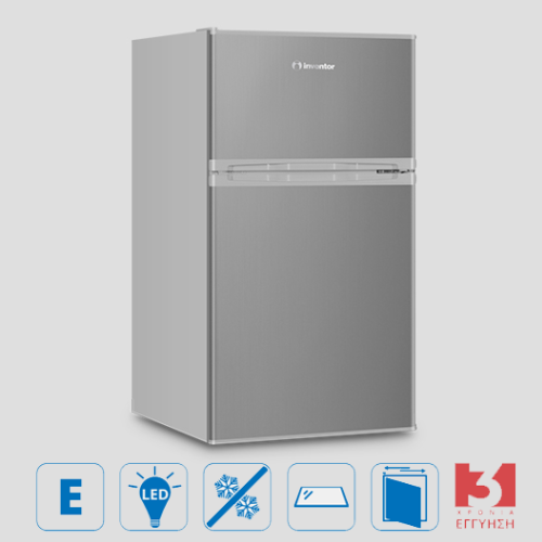 Δίπορτο Ψυγείο 85L DPC852LS – Ασημί | Ενεργειακή Κλάση Ε | LED Φωτισμός & Χαμηλή Συσσώρευση Πάγου