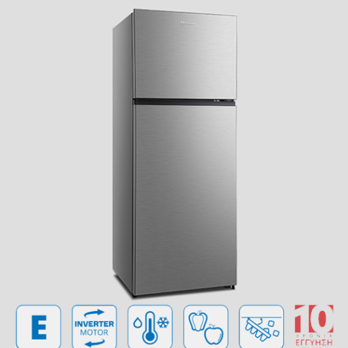 Δίπορτο Ψυγείο Inox 467lt Total No Frost με Inverter Μοτέρ & Διπλό Έλεγχο Θερμοκρασίας – DPB18570INL