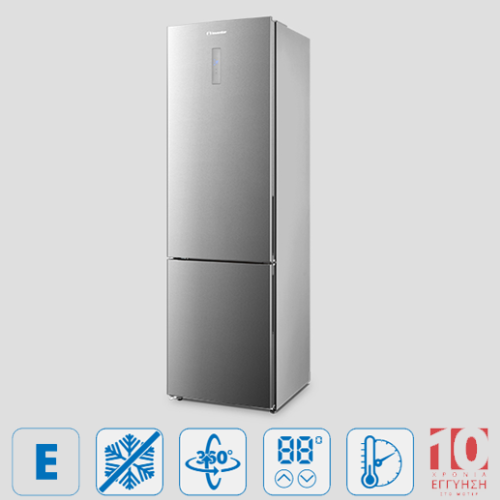 Ψυγειοκαταψύκτης PSM20060IN Inox 330L Total No Frost Ενεργειακής Κλάσης Ε με Ηλεκτρονικό Έλεγχο Inventor