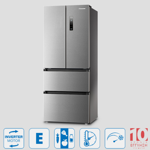 Ψυγείο French Door PSF4D-17870INX Inox 391L No Frost με Inverter Μοτέρ & Super Vario Συρτάρι Inventor