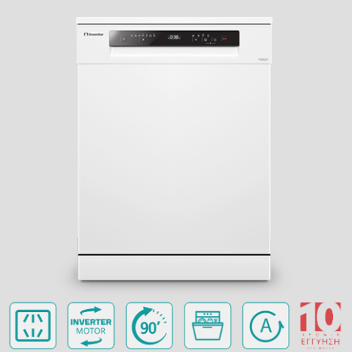 INVENTOR CLP-60147W – Ελεύθερο Πλυντήριο Πιάτων 60cm για Απόλυτη Καθαριότητα & Οικονομία